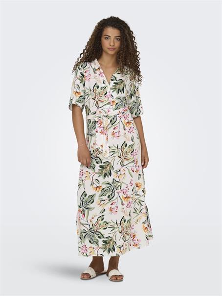 JDYSTARSEZEN LIFE 2/4 MIDIDRESS WVN NOOS cloud dancer