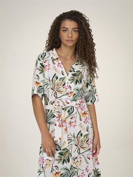 JDYSTARSEZEN LIFE 2/4 MIDIDRESS WVN NOOS cloud dancer