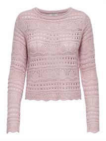 JDYSUN LAY L/S BOATNECK PULLOV. KNT NOOS chalk pink