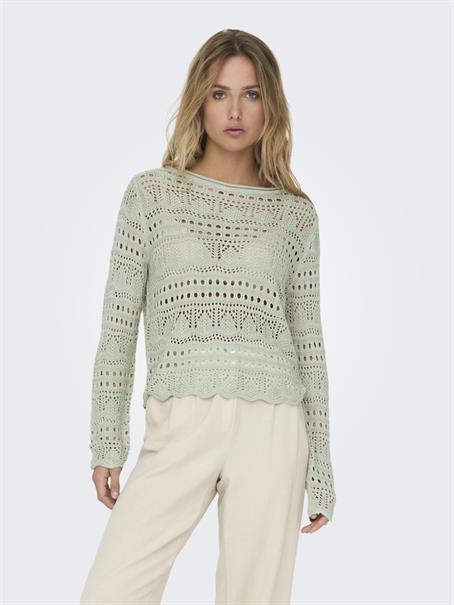 JDYSUN LAY L/S BOATNECK PULLOV. KNT NOOS desert sage