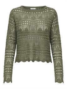 JDYSUN LAY L/S BOATNECK PULLOV. KNT NOOS ivy green