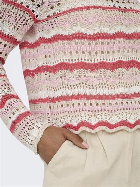 JDYSUN LAY L/S BOATNECK PULLOV. KNT NOOS sandshell