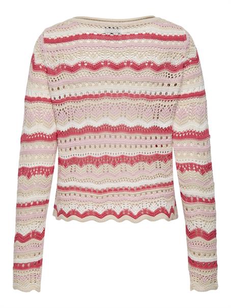 JDYSUN LAY L/S BOATNECK PULLOV. KNT NOOS sandshell