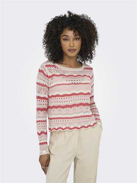 JDYSUN LAY L/S BOATNECK PULLOV. KNT NOOS sandshell