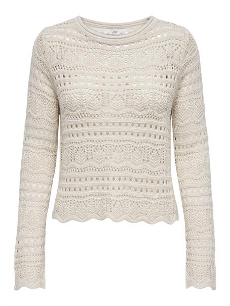 JDYSUN LAY L/S BOATNECK PULLOV. KNT NOOS tapioca