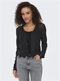 JDYSUN LAY L/S V-NECK TIE CARDIGAN KNT black