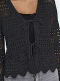 JDYSUN LAY L/S V-NECK TIE CARDIGAN KNT black