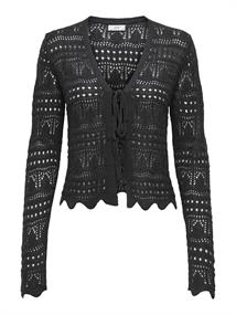 JDYSUN LAY L/S V-NECK TIE CARDIGAN KNT black