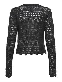 JDYSUN LAY L/S V-NECK TIE CARDIGAN KNT black