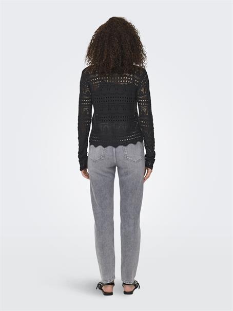 JDYSUN LAY L/S V-NECK TIE CARDIGAN KNT black