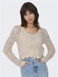 JDYSUN LAY L/S V-NECK TIE CARDIGAN KNT tapioca