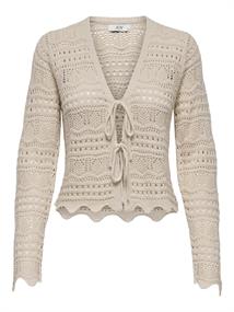 JDYSUN LAY L/S V-NECK TIE CARDIGAN KNT tapioca