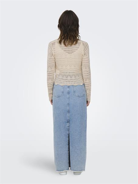 JDYSUN LAY L/S V-NECK TIE CARDIGAN KNT tapioca