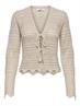 JDYSUN LAY L/S V-NECK TIE CARDIGAN KNT tapioca