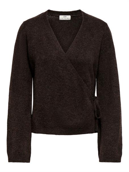 JDYSUPER BECKY L/S WRAP CARDI KNT NOOS chocolate torte