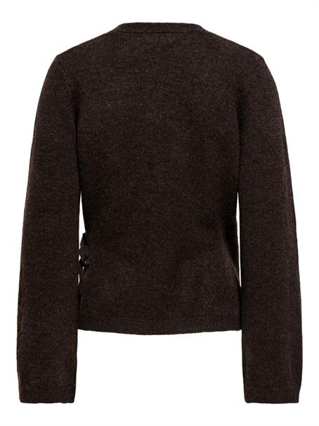 JDYSUPER BECKY L/S WRAP CARDI KNT NOOS chocolate torte