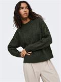 JDYSUSANNA L/S HN CABLES PULLOVER KNT forest night