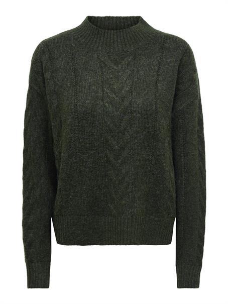 JDYSUSANNA L/S HN CABLES PULLOVER KNT forest night