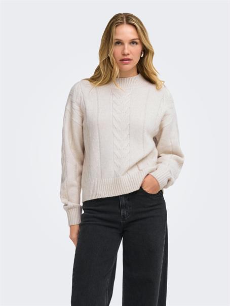 JDYSUSANNA L/S HN CABLES PULLOVER KNT oatmeal