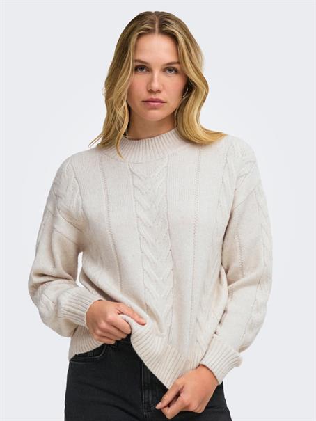 JDYSUSANNA L/S HN CABLES PULLOVER KNT oatmeal