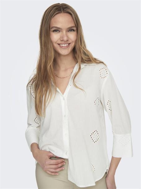 JDYTALLIE 3/4 LONG SHIRT WVN NOOS cloud dancer