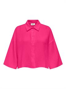 JDYTHEIS LIFE 3/4 CROP SHIRT WVN NOOS fuchsia purple