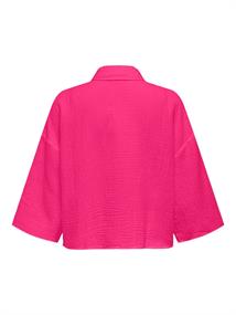 JDYTHEIS LIFE 3/4 CROP SHIRT WVN NOOS fuchsia purple