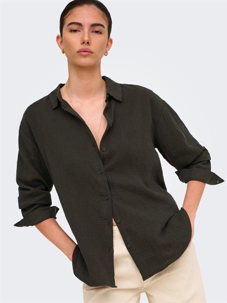 JDYTHEIS LIFE L/S LOOSE SHIRT WVN NOOS chocolate torte