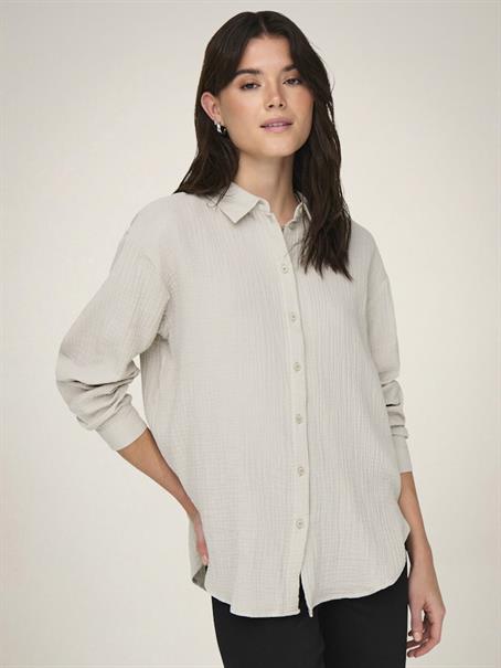 JDYTHEIS LIFE L/S LOOSE SHIRT WVN NOOS silver lining