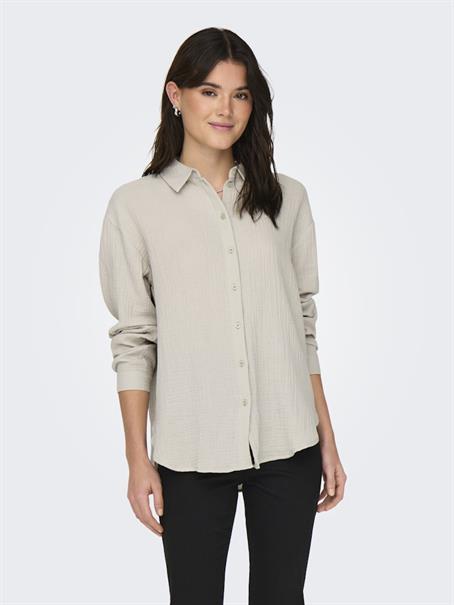 JDYTHEIS LIFE L/S LOOSE SHIRT WVN NOOS silver lining