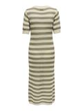 JDYTIKKA IVY 2/4 O-NECK STRIPE DRESS KNT sandshell1