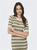JDYTIKKA IVY 2/4 O-NECK STRIPE DRESS KNT sandshell1