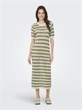 JDYTIKKA IVY 2/4 O-NECK STRIPE DRESS KNT sandshell1