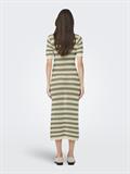 JDYTIKKA IVY 2/4 O-NECK STRIPE DRESS KNT sandshell1