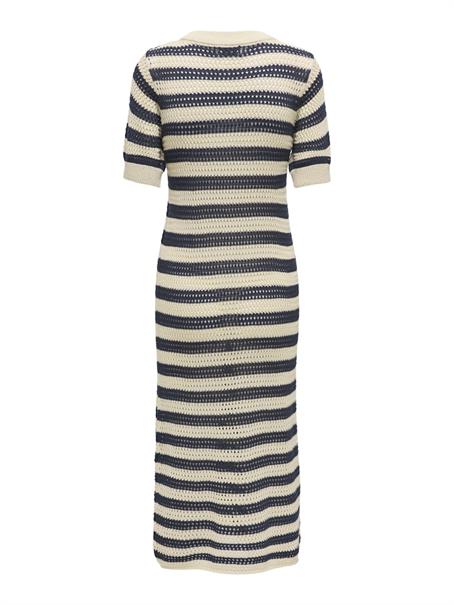 JDYTIKKA IVY 2/4 O-NECK STRIPE DRESS KNT sandshell2