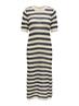 JDYTIKKA IVY 2/4 O-NECK STRIPE DRESS KNT sandshell2