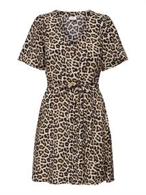 JDYTROYA LIFE S/S SHORT DRESS WVN DIA pumice stone