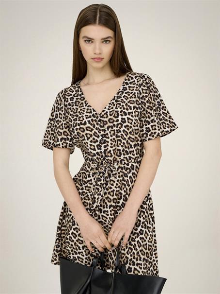 JDYTROYA LIFE S/S SHORT DRESS WVN DIA pumice stone