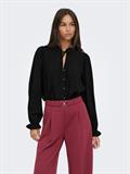 JDYVENUS L/S V-NECK STRING SHIRT WVN black