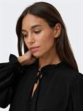 JDYVENUS L/S V-NECK STRING SHIRT WVN black