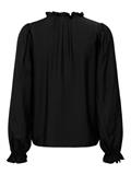 JDYVENUS L/S V-NECK STRING SHIRT WVN black