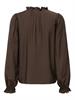 JDYVENUS L/S V-NECK STRING SHIRT WVN coffee bean