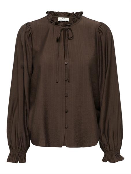 JDYVENUS L/S V-NECK STRING SHIRT WVN coffee bean