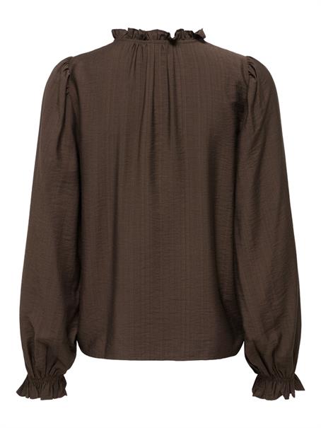 JDYVENUS L/S V-NECK STRING SHIRT WVN coffee bean