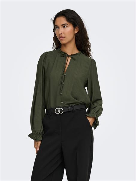JDYVENUS L/S V-NECK STRING SHIRT WVN rosin