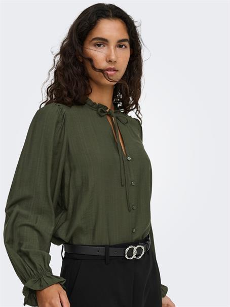 JDYVENUS L/S V-NECK STRING SHIRT WVN rosin