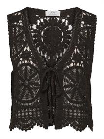 JDYVIC S/L V-NECK TIE VEST KNT chocolate torte