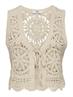 JDYVIC S/L V-NECK TIE VEST KNT tapioca