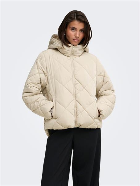 JDYVIOLET SHORT HOOD PUFFER OTW YFM silver lining