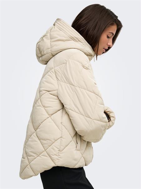 JDYVIOLET SHORT HOOD PUFFER OTW YFM silver lining